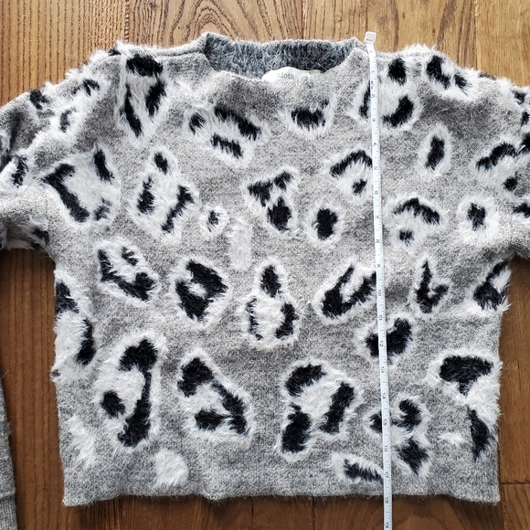 Cloth by RD Style Leopard Print Sweater Black White Grey Size XS - Picture 6 of 7